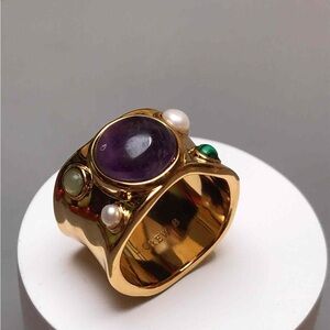 J.CREW wide stone ring
